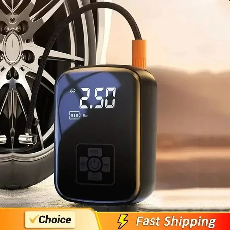 Multifunctional Car Wireless Air Pump、Portable Car Air Pump、Electric Vehicle、Motorcycle、Bicycle Pneumatic Tires、Emergency Lighti